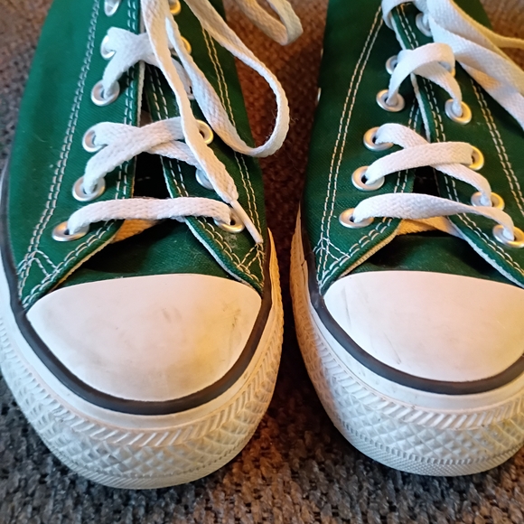 Converse All Star Low Top Unisex Sneaker Men’s Size 6.5 Womens Size 8.5 Green - Picture 3 of 12